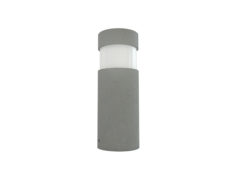 LVY-O6016 Cement Concrete LED Light Gray/black Outdoor Garden Lamp