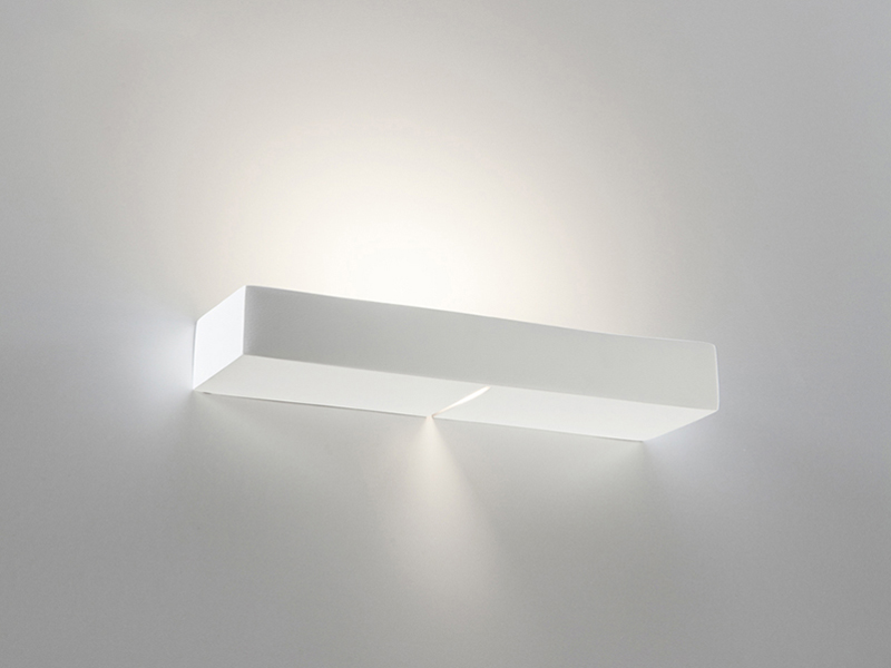LVY-W0109 Gypsum Plaste Square Lamp White Modern 2*G9/R7S Indoor Wall Light