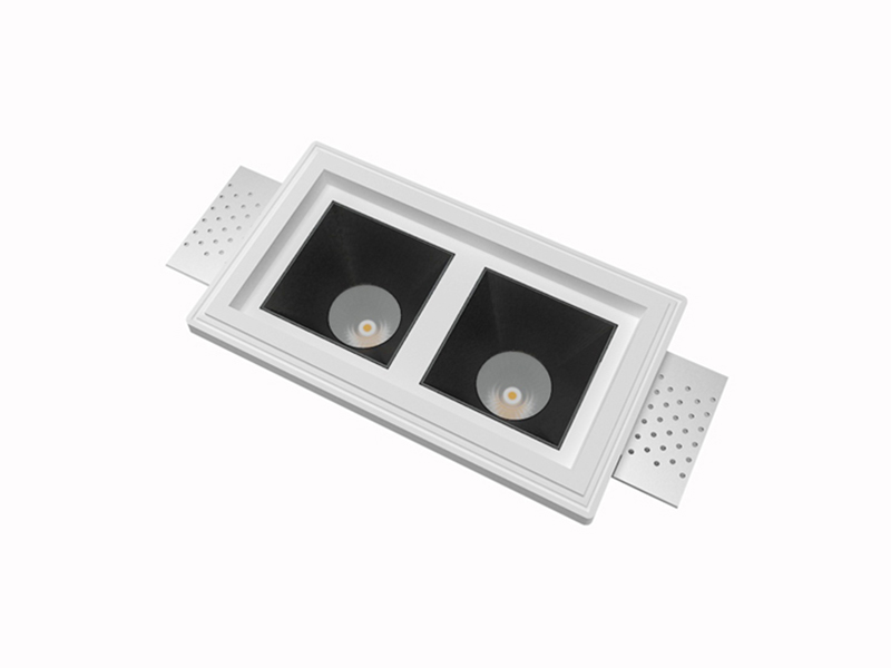 LVY-D0152 Plaster Embedded LED Ceiling Living Room Home Square 2*COB/GU10/MR16 Downlights