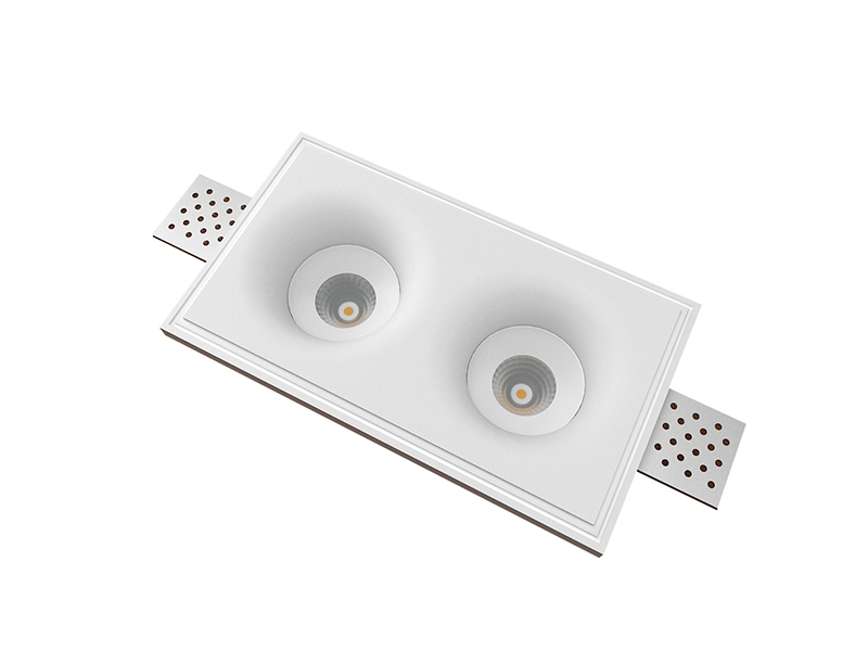 LVY-D0165 Gypsum Plaster Double Hole White LED Round Downlights