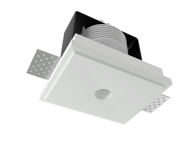 LVY-D0169 Modern Gypsum Plaster Ceiling Single hole White Recessed Trimless Led Downlight
