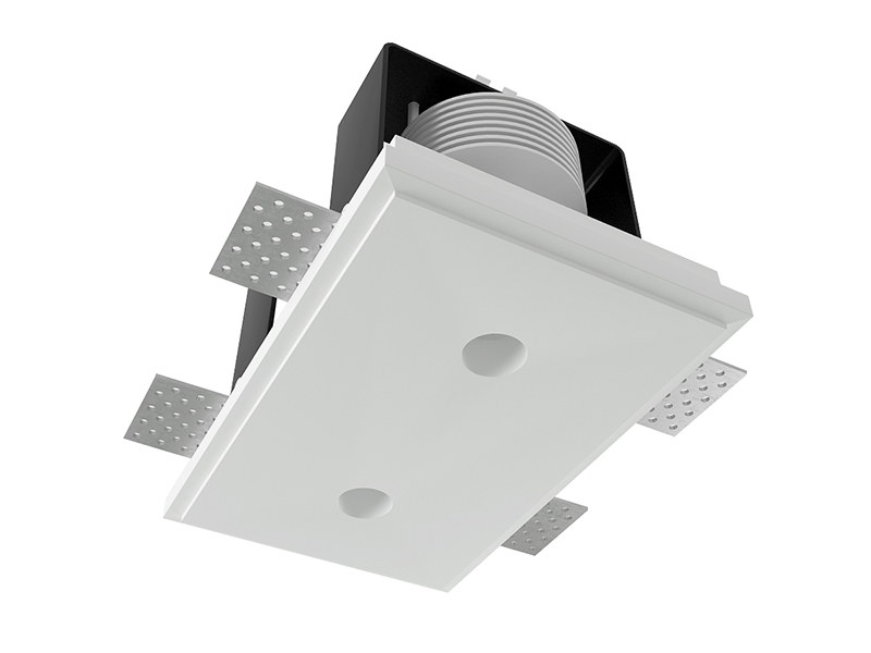 LVY-D0170 Modern Gypsum Plaster Ceiling Double hole Recessed Trimless Led Down Lights