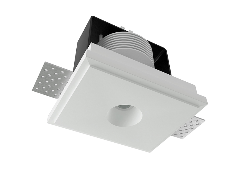 LVY-D0173   Modern Gypsum Plaster Ceiling Single hole Recessed Trimless Led Downlight