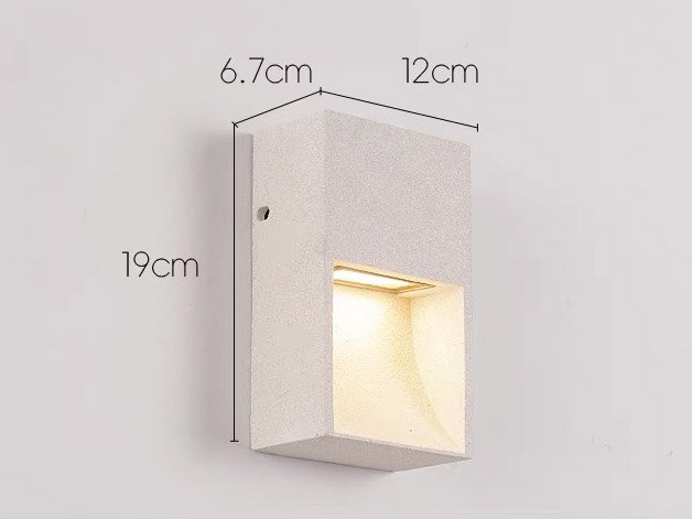 LVY-W0517 Concrete Interior Wall Sconce Square Gray/black Cement LED 5W Indoor Wall Lamp